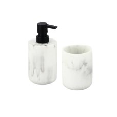 Σετ Dispenser/Θήκη Υγρού Σαπουνιού Και Ποτηράκι Μπάνιου Marble Arvix